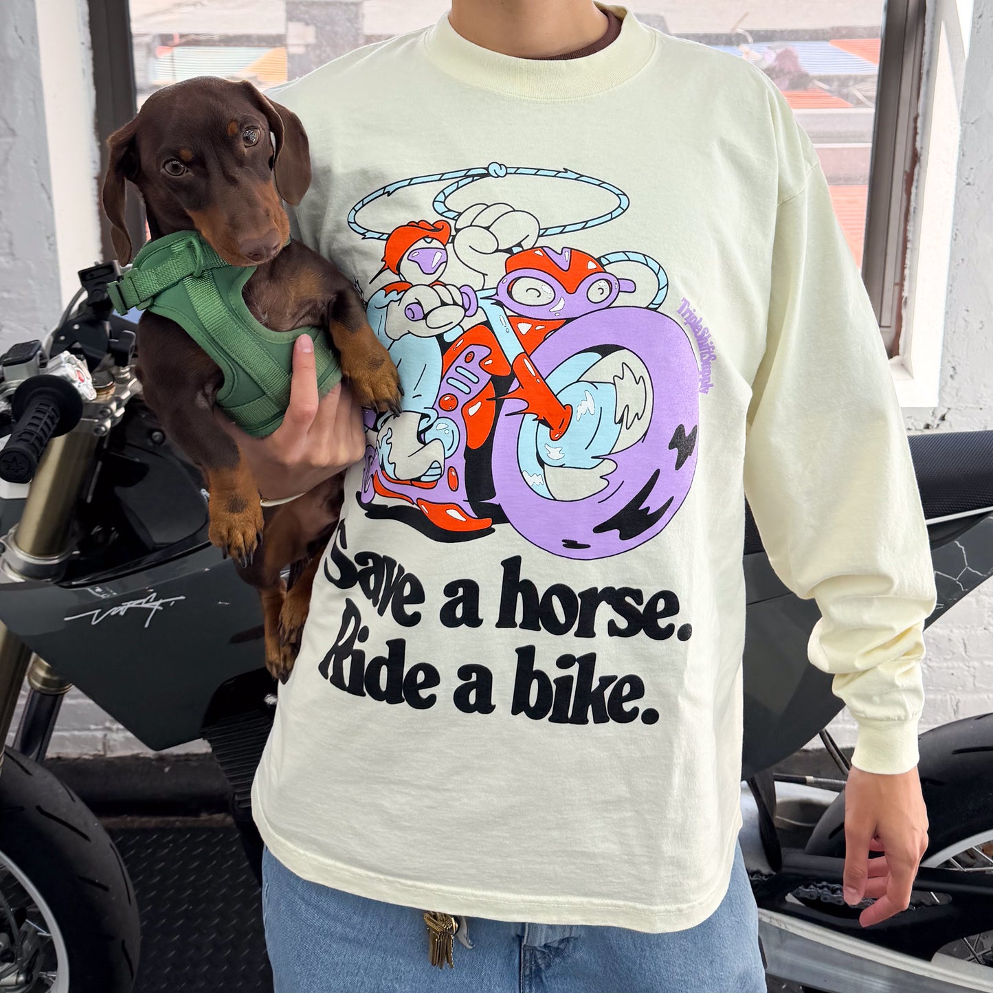 Save a Horse, Ride A Bike Long Sleeve