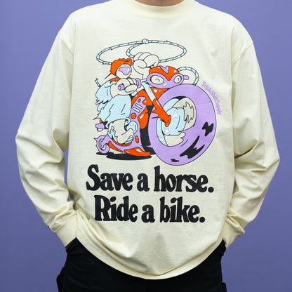 Save a Horse, Ride A Bike Long Sleeve