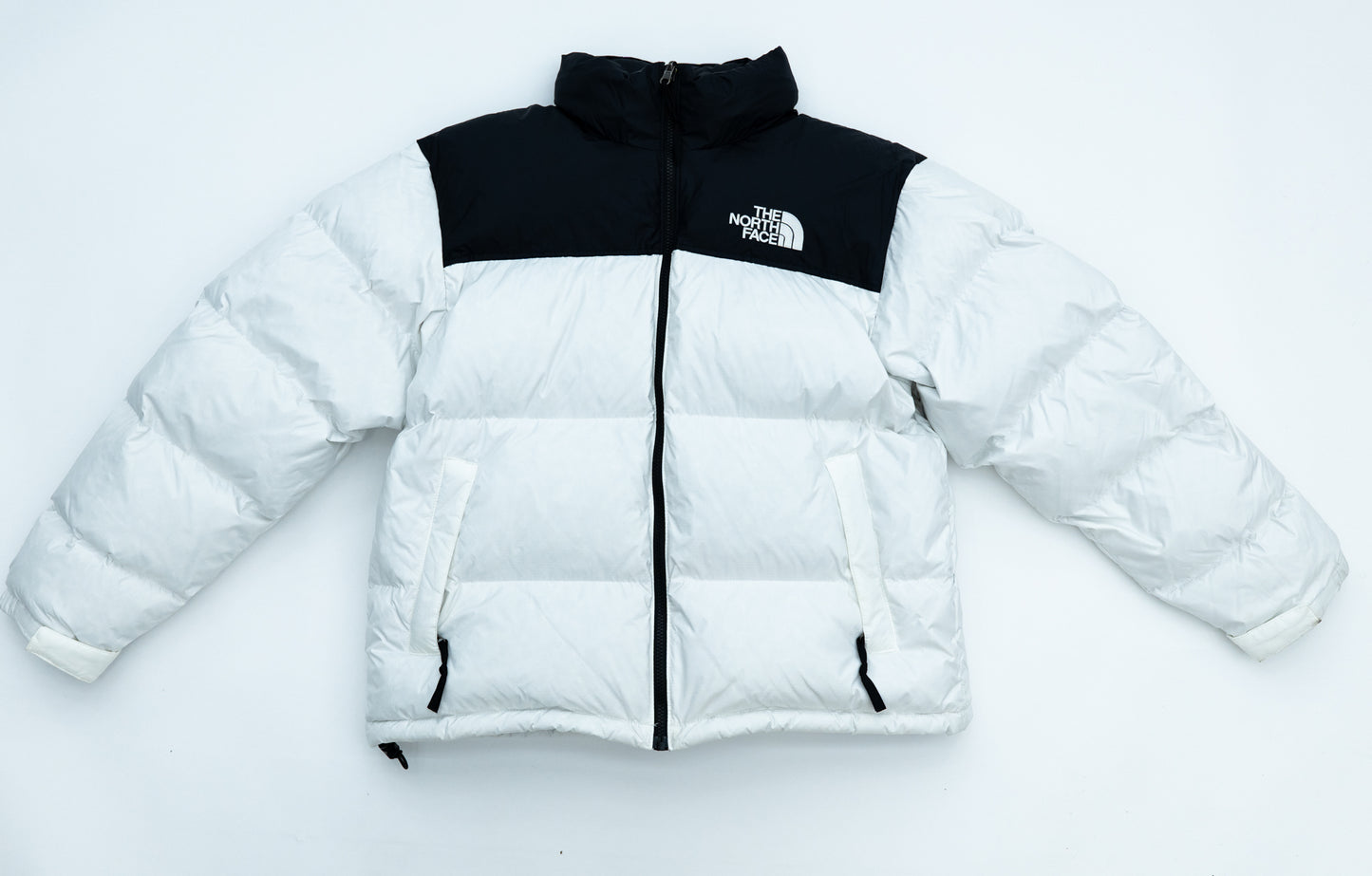 Northface White and Black Nupste Jacket