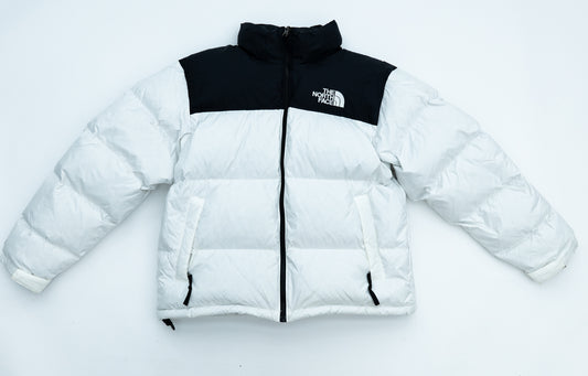 Northface White and Black Nupste Jacket